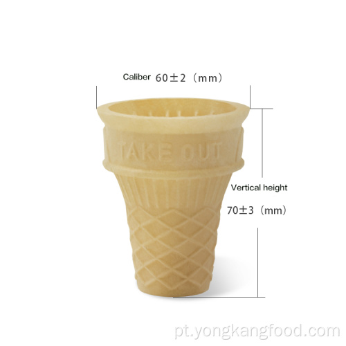 Cone de wafer de tocha cilíndrica